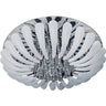 Plafón de cristal NICE redondo en cromo Interlusa 80cm diámetro