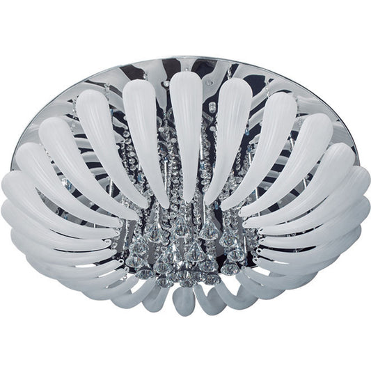 Plafón Moderno LED NICE 80 cm Cromo Interlusa - Vista frontal principal en fondo blanco | LuzGurú