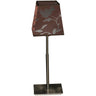 Lámpara de mesa DINAMARCA LUMIT en níquel y burdeos, ref. 018771307
