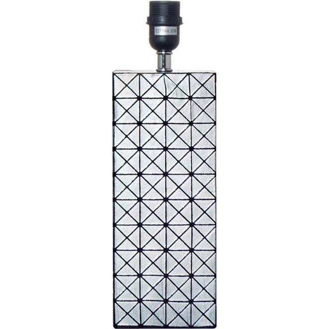 Base para Sobremesa PORTIMAO 1xE27 Interlusa en Plata/Negro, vista frontal