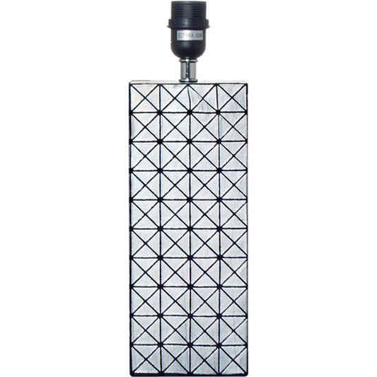 Base para Sobremesa Portimao 40 cm Plata/Negro Interlusa - Vista frontal principal en fondo blanco | LuzGurú