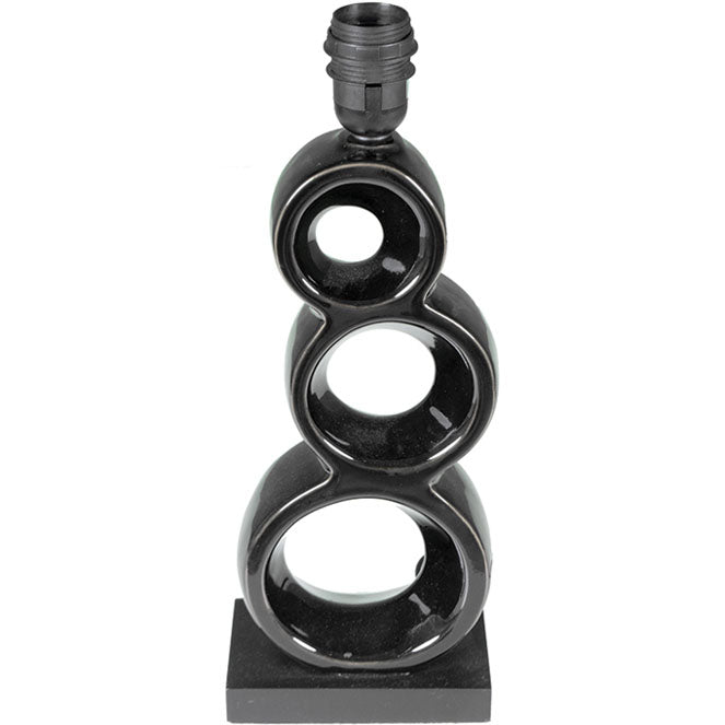 Base para Sobremesa SILVES 1xE27 Interlusa negra diseño minimalista