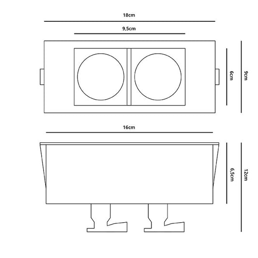 Downlight Empotrable Florida 18 cm Cromo Rotativo LUMIT Interlusa instalada en ambiente decorativo de salón o dormitorio | Interlusa