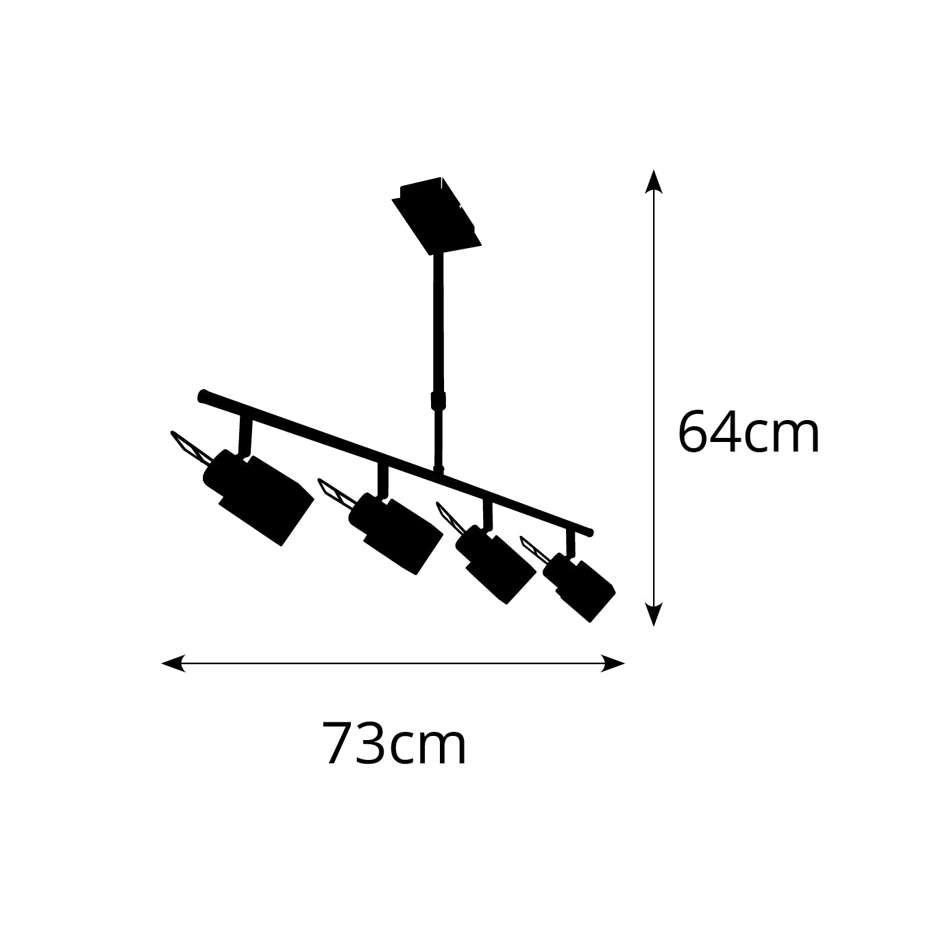 Lámpara colgante Colorado LUMIT fabricada en cromo color plata, ideal para salón o comedor