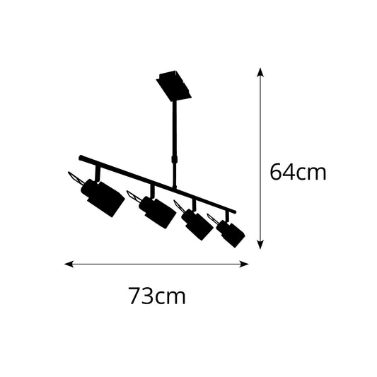 Lámpara colgante Colorado LUMIT fabricada en cromo color plata, ideal para salón o comedor