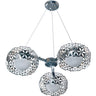 Lámpara de Techo FLORAL de Interlusa en cromo con 3 bombillas G9, diseño elegante y altura ajustable, ideal para salones y comedores.