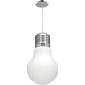 Colgante LUZ 1xE27 Altura Regulable Blanco/Cromo Interlusa para iluminación interior