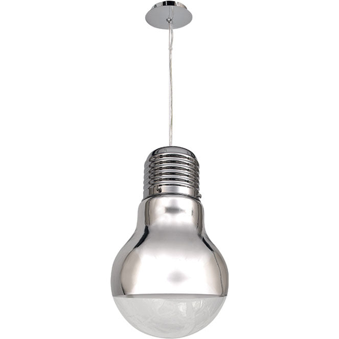 Colgante LUZ de Interlusa en cromo con altura ajustable, ideal para iluminación interior moderna