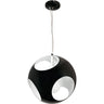 Lámpara colgante ERINA bicolor Negro/Blanco de Interlusa, diseño moderno y altura ajustable