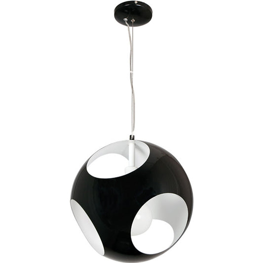 Lámpara Colgante ERINA 38 cm Negro/Blanco Interlusa - Vista frontal principal en fondo blanco | LuzGurú