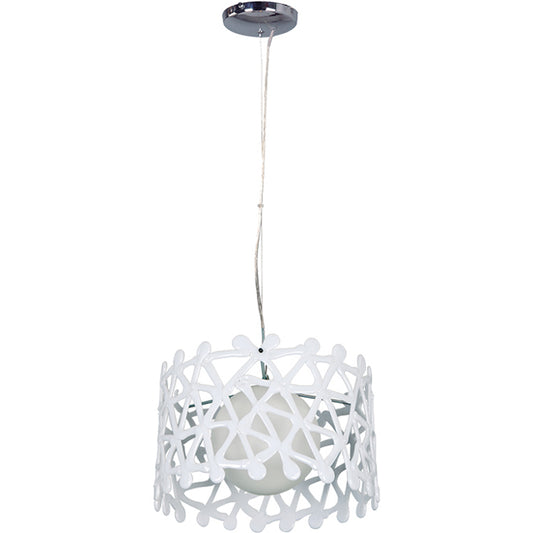 Lámpara Colgante OLINDA 40 cm Blanco Interlusa - Vista frontal principal en fondo blanco | LuzGurú