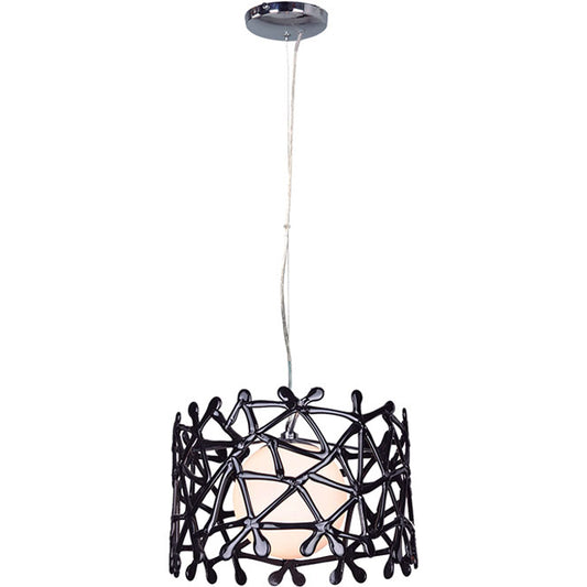 Lámpara Colgante OLINDA 40 cm Negro Interlusa - Vista frontal principal en fondo blanco | LuzGurú