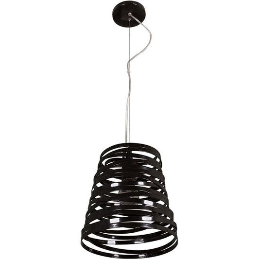 Lámpara Colgante ELSA 26 cm Negro Interlusa - Vista frontal principal en fondo blanco | LuzGurú