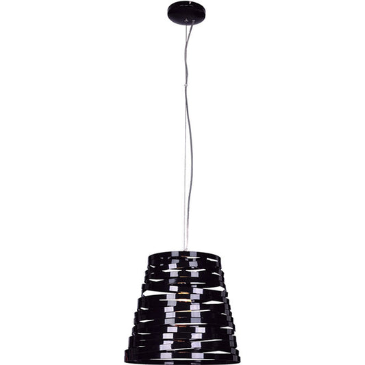 Lámpara Colgante ELSA 33 cm Negro Interlusa - Vista frontal principal en fondo blanco | LuzGurú