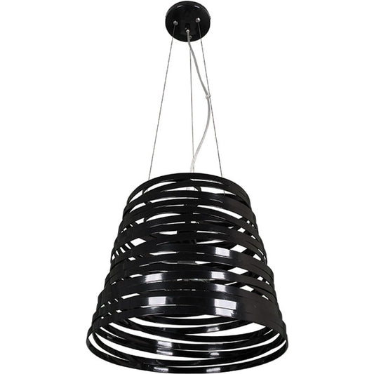 Lámpara Colgante ELSA 40 cm Negro Regulable en Altura Interlusa - Vista frontal principal en fondo blanco | LuzGurú