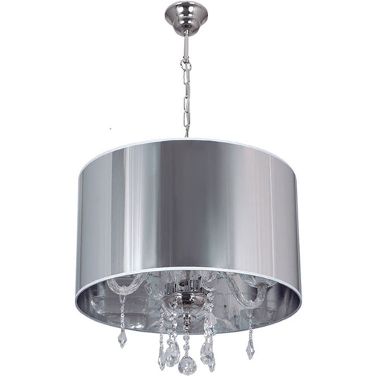 Lámpara de Techo EDUARDA 50 cm Cromo Cristal LUMIT Interlusa - Vista frontal principal en fondo blanco | LuzGurú