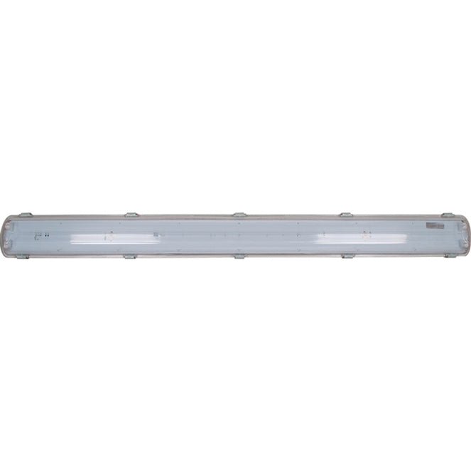 Armadura Estanca CORAL II IP65 2x28W G5 T5 Interlusa en color gris para iluminación técnica