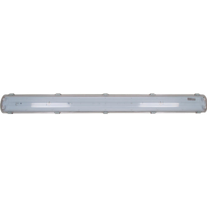 Armadura Estanca CORAL II 2x54W IP65 Gris LUMIT Interlusa - Vista frontal principal en fondo blanco | LuzGurú