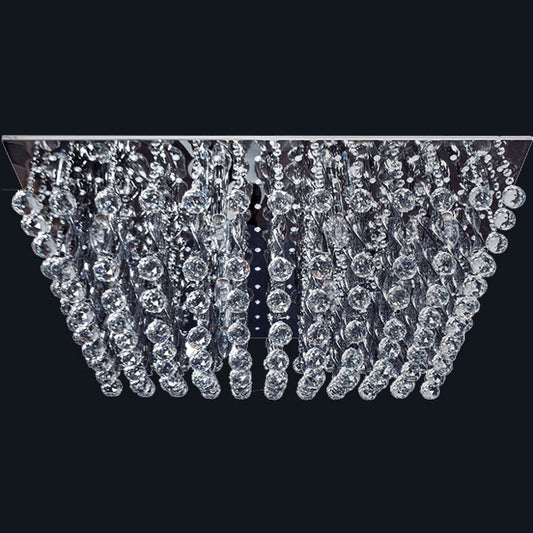 Plafón DANIELA 90 cm Cromo con LED Interlusa - Vista frontal principal en fondo blanco | LuzGurú
