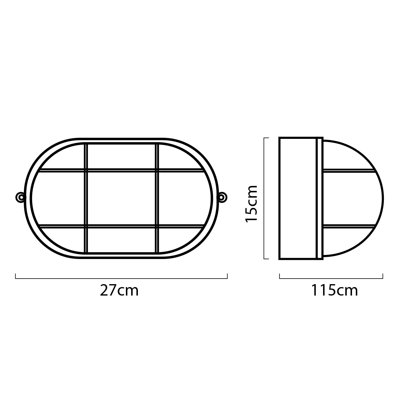 Aplique estanco CAIA con protección IP44, perfecto para iluminar tu jardín