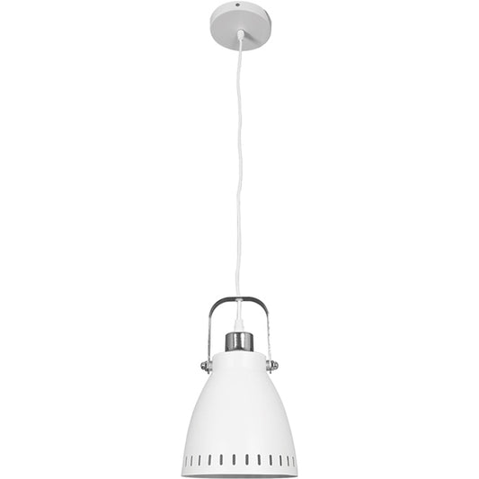 Lámpara Colgante Brooklyn 17 cm Blanco Vintage Interlusa - Vista frontal principal en fondo blanco | LuzGurú