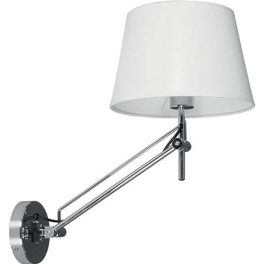 Aplique de Pared Articulado Caprice 48 cm Blanco y Cromo Interlusa - vista principal | Interlusa
