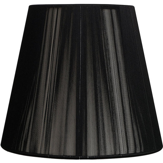 Pantalla Indira Redondo Cónico 25 cm Negro Interlusa - Vista frontal principal en fondo blanco | LuzGurú