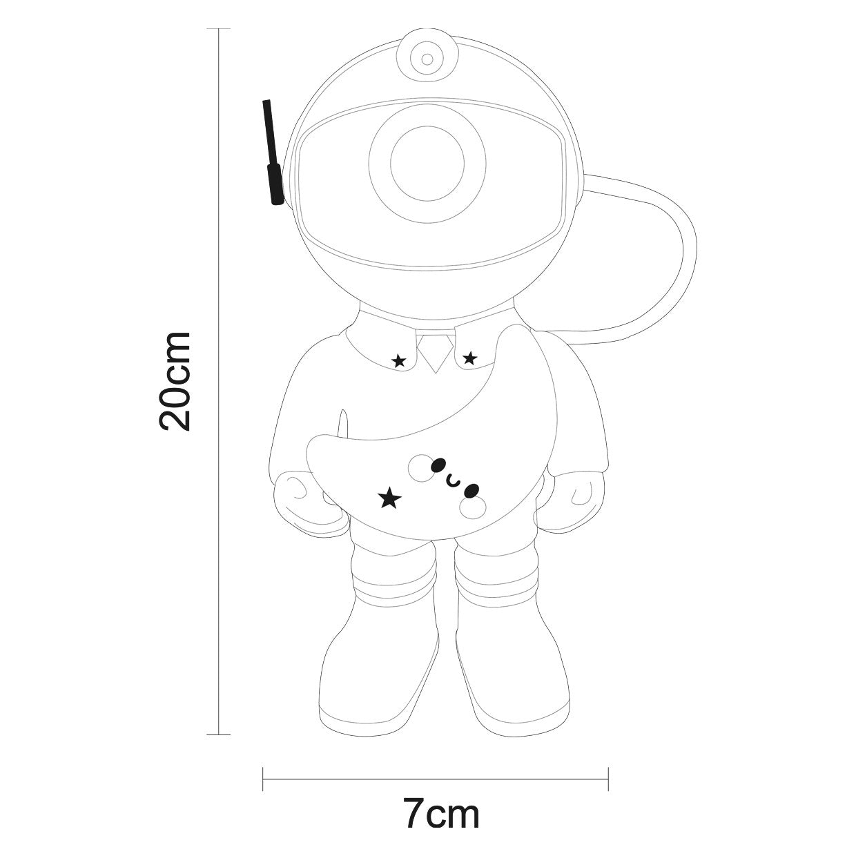 Detalle del proyector y mando a distancia de la sobremesa LED Space ALEMAR