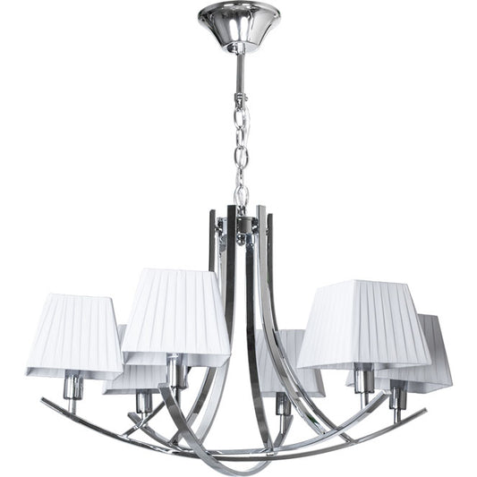 Lámpara de Techo Indiana 70 cm Altura Regulable Blanco y Cromo LUMIT Interlusa - vista principal | Interlusa