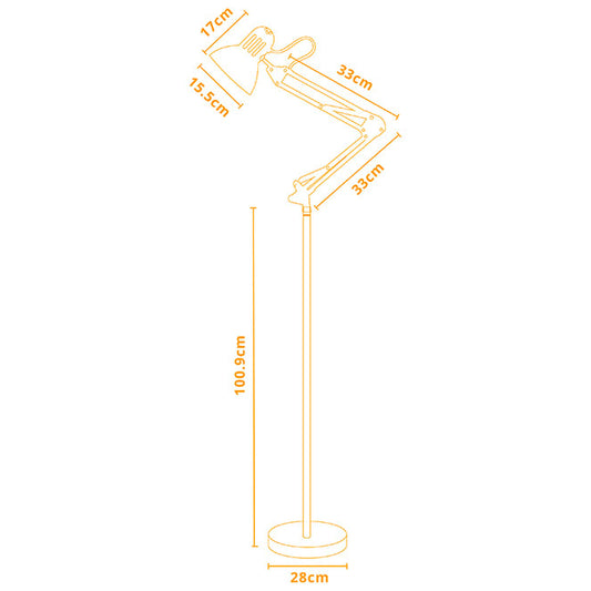 Lámpara de Pie ANTIGONA Articulada 164 cm E27 60W Blanca Regulable - imagen 2 | Interlusa
