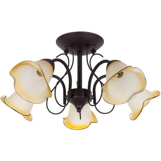 Plafón MARSELLA LUMIT marrón, lámpara de techo clásica para salón, ref. 063485002