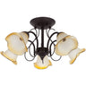 Plafón MARSELLA LUMIT marrón, lámpara de techo clásica para salón, ref. 063485002