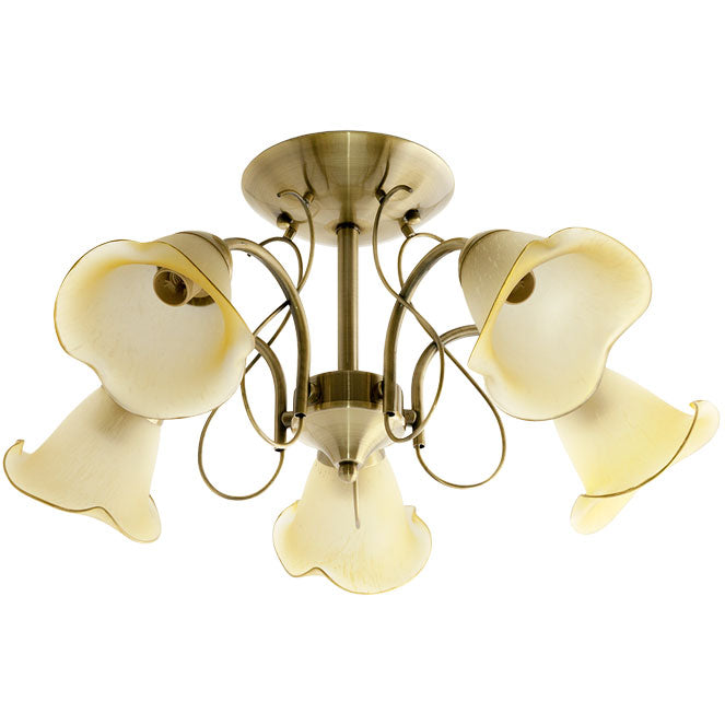 Plafón Clásico MARSELLA LUMIT, color cuero, referencia 063485014. Elegancia y calidez para tu hogar.