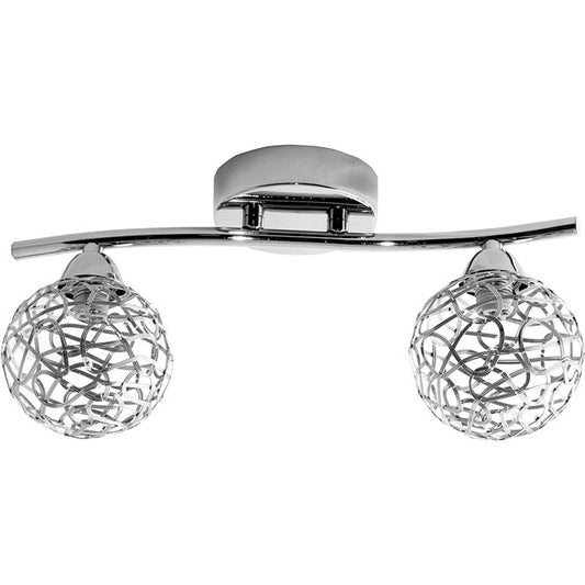 Aplique de Pared Moderno KRIPTON 35 cm Cromo Interlusa - Vista frontal principal en fondo blanco | LuzGurú