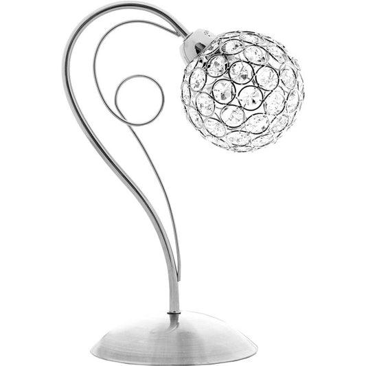 Lámpara de Sobremesa KEGAN 33 cm Cromo Interlusa - Vista frontal principal en fondo blanco | LuzGurú