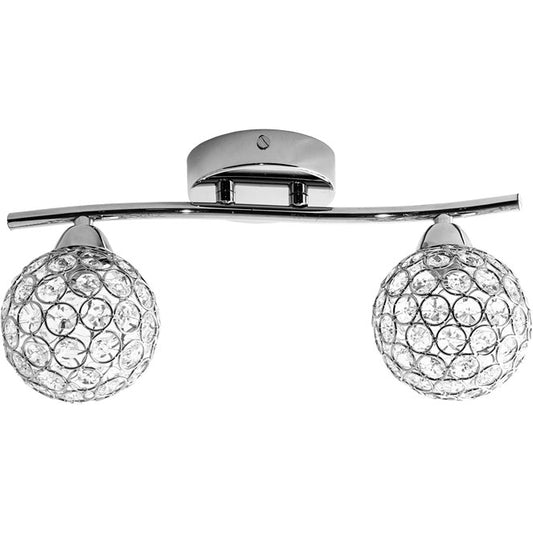 Aplique de Pared KEGAN 38 cm Cromo Interlusa - Vista frontal principal en fondo blanco | LuzGurú