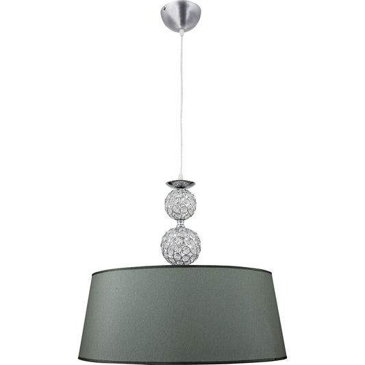 Lámpara Colgante KEGAN 54 cm Cromo/Plata Interlusa - Vista frontal principal en fondo blanco | LuzGurú