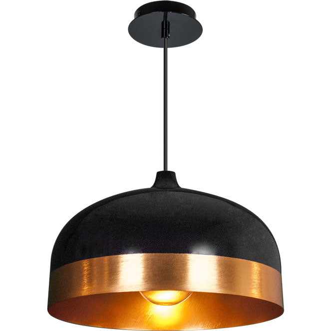 Colgante EDISON Vintage Interlusa Negro/Oro con bombilla E27