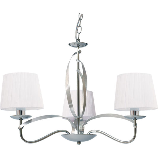 Lámpara de Techo Detroit 60 cm Cromo y Blanco Altura Regulable Interlusa - vista principal | Interlusa