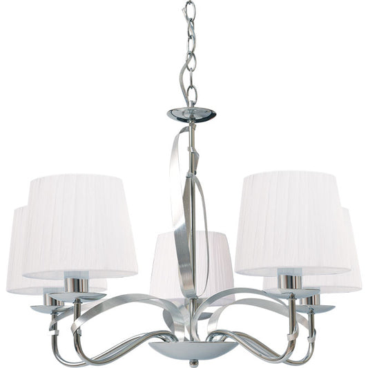 Lámpara de Techo Detroit 60 cm Cromo y Blanco Altura Regulable LUMIT Interlusa - vista principal | Interlusa