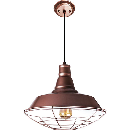 Lámpara Colgante Clásica Finisterre 36 cm Cobre Interlusa - Vista frontal principal en fondo blanco | LuzGurú