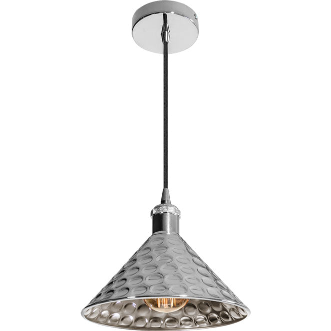Lámpara Colgante Clásica MAXIM 24 cm Plata Interlusa - Vista frontal principal en fondo blanco | LuzGurú