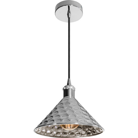 Lámpara Colgante Clásica MAXIM 24 cm Plata Interlusa - Vista frontal principal en fondo blanco | LuzGurú