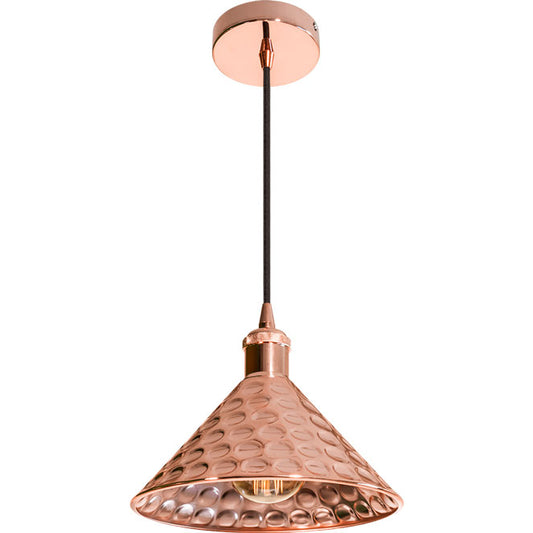 Lámpara Colgante Vintage MAXIM 24 cm Cobre Interlusa - Vista frontal principal en fondo blanco | LuzGurú