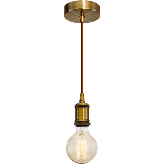 Lámpara Colgante TRIPOLI 10 cm Cuero Interlusa - Vista frontal principal en fondo blanco | LuzGurú