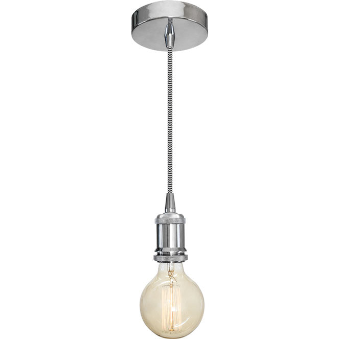 Colgante TRIPOLI de Interlusa en cromo, diseño moderno y ajustable para iluminación interior