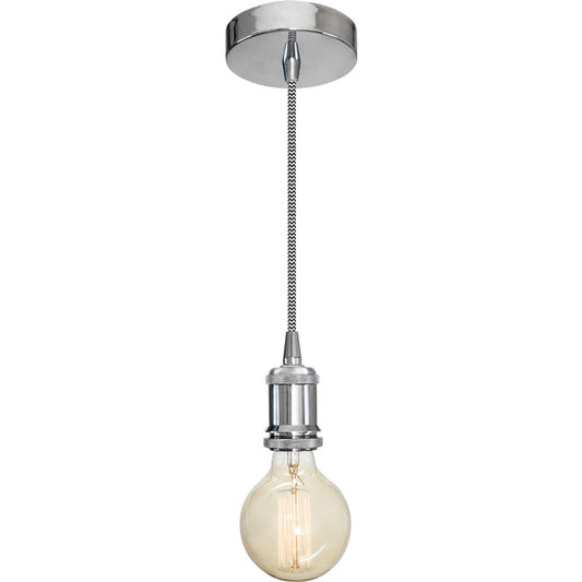 Lámpara Colgante TRIPOLI 10 cm Cromo Interlusa - Vista frontal principal en fondo blanco | LuzGurú