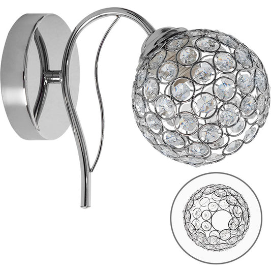Aplique de Pared BALBINA 24 cm Cromo Interlusa - Vista frontal principal en fondo blanco | LuzGurú