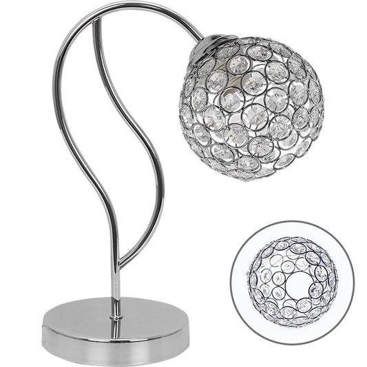 Lámpara de Sobremesa Balbina 35 cm Cromo Interlusa - Vista frontal principal en fondo blanco | LuzGurú