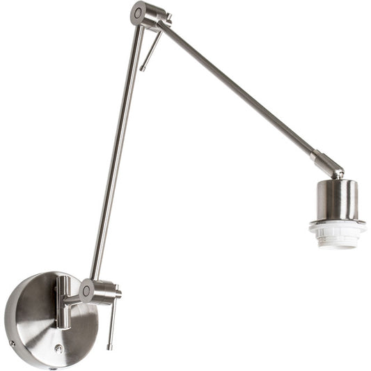 Aplique de Pared Articulado HAIA 94 cm Níquel Lumit Interlusa - Vista frontal principal en fondo blanco | LuzGurú